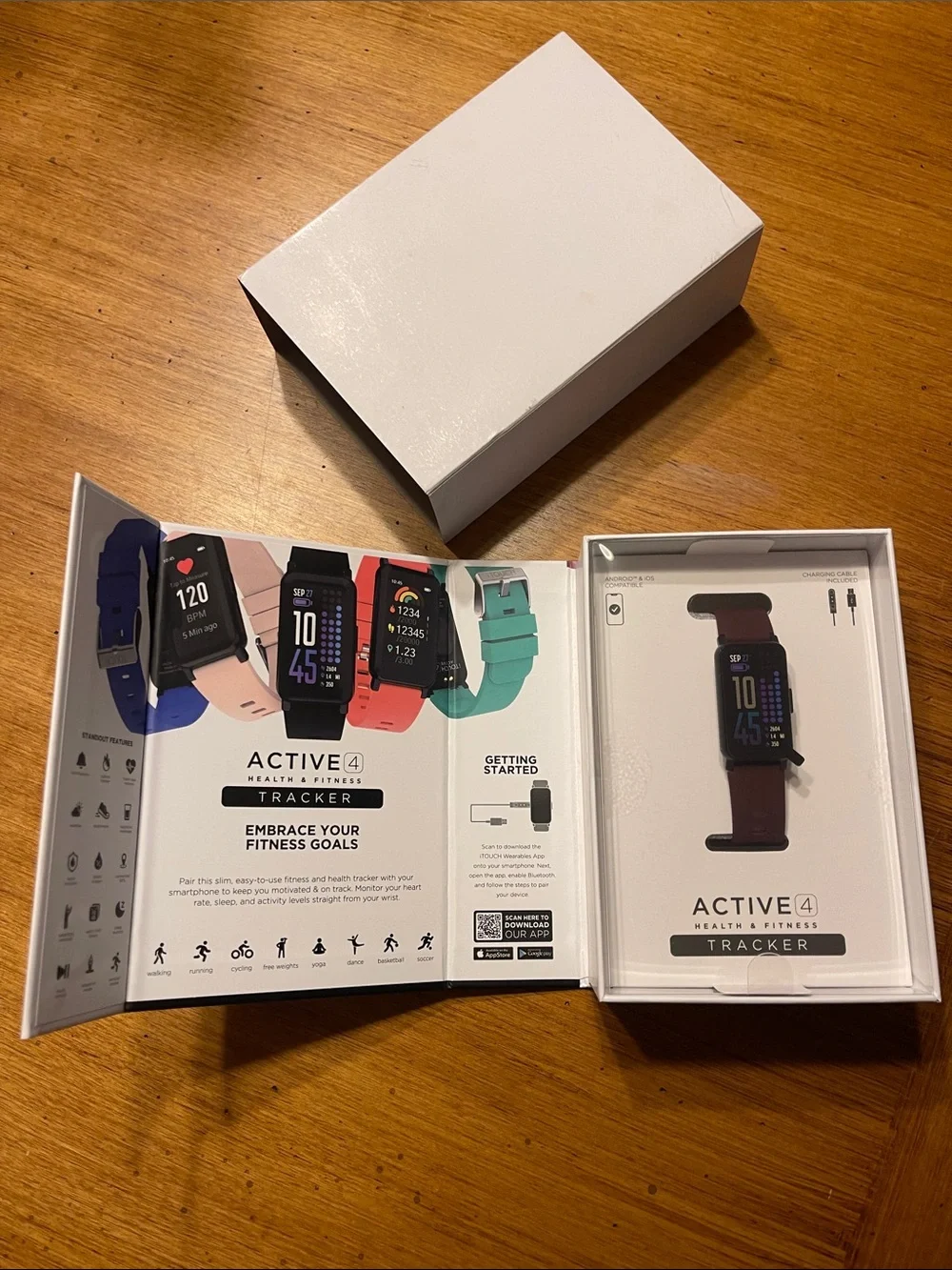 Fitness tracker i touch wearables active 4 NWT